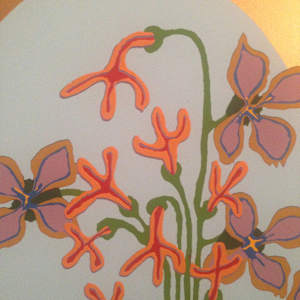 Floral Seventies Silkscreen by Pat Helmuth 
