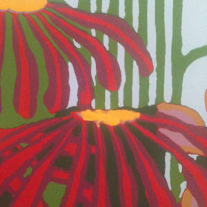 Floral Seventies Silkscreen by Pat Helmuth 