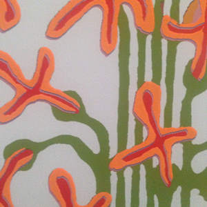 Floral Seventies Silkscreen by Pat Helmuth 