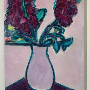 "Purple Floral Still Life" by Madia