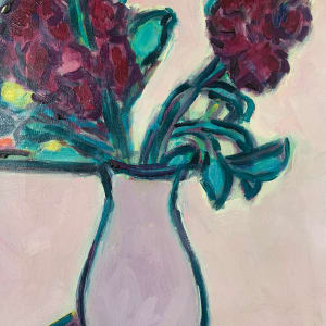 "Purple Floral Still Life" by Madia 
