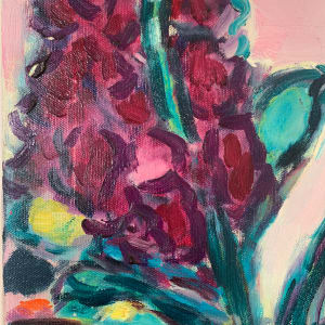 "Purple Floral Still Life" by Madia 