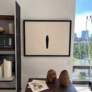 1980 "#28" Interwoven Line Abstract Charcoal Drawing by Jack Scott 