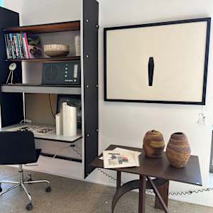 1980 "#28" Interwoven Line Abstract Charcoal Drawing by Jack Scott 