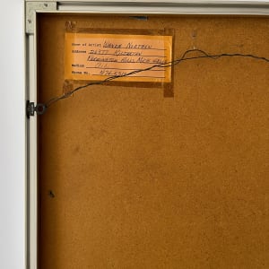 Blue Abstract Painting Mid 20th Century Oil on Board by Wanda Northen 