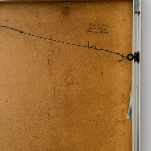 Blue Abstract Painting Mid 20th Century Oil on Board by Wanda Northen 