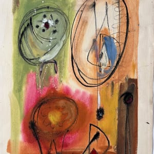 John Grillo 1947 Surrealist Gouache, Ink and Pencil Abstract by John Grillo 