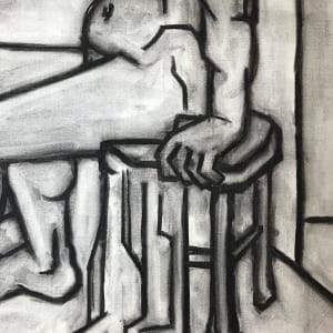 Cubist Nude in Studio by John Bowers 