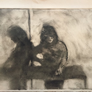 Two Figures Lithograph by Lisa Winick
