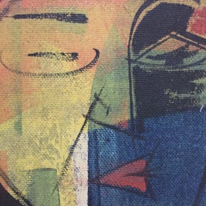 Nico Vandenheuvel c. 1950's-60's, Cubist Oil Portrait by Nico Vandenheuvel 