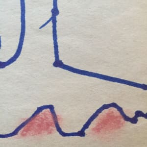 Abstract Expressionism Countour Drawing 1 1950s by Jerry & Ruth Opper Estate 