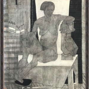 Nude With Cubist Sculpture by John Bowers