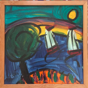 Rainbow & Sailboats by Peter Keil