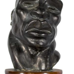 "Head of an African Man" 1945 Plaster Bust by Fred Press