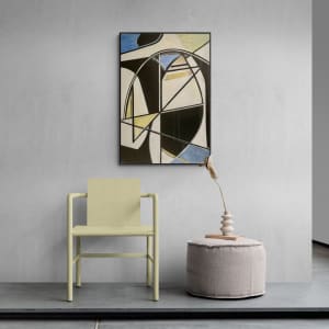 "Yellow & Blue Abstract" 