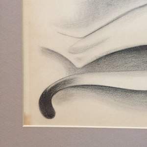 1934 Signed Cat Pencil Drawing 