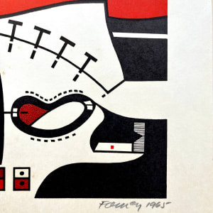 1965 "Broadside Cut" Abstract Lithograph Darrell Forney (1933-2001) by Darrell Forney 