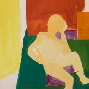 "Yellow Figure on Green" by Donald  Stacy 