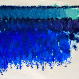 "Mint Green and Blue Abstract" by Elaine Kaufman Feiner 