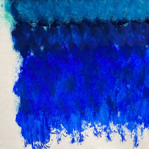 "Mint Green and Blue Abstract" by Elaine Kaufman Feiner 