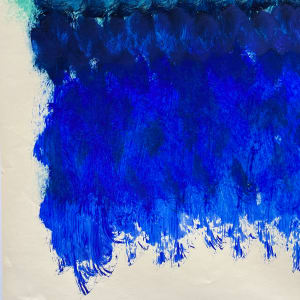 "Mint Green and Blue Abstract" by Elaine Kaufman Feiner 