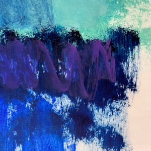 "Mint Green and Blue Abstract" by Elaine Kaufman Feiner 