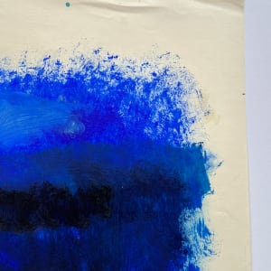 "Little Bit of Yellow and Blue Abstract" by Elaine Kaufman Feiner 
