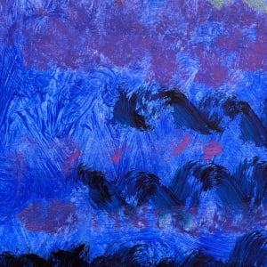 "Purple and Blue Abstract" by Elaine Kaufman Feiner 