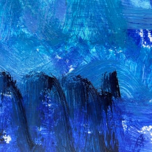 "Blue and Pink Abstract" by Elaine Kaufman Feiner 
