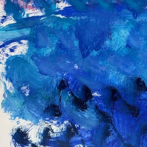 "Blue and Pink Abstract" by Elaine Kaufman Feiner 