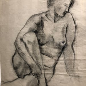 Seated Female Nude Estelle Siegelaub by Estelle Levin Siegelaub 