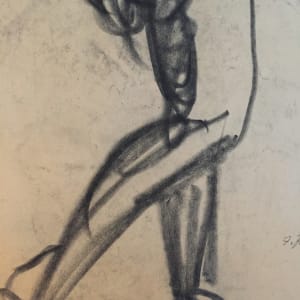 Charcoal Nude Drawing by Frank J Bette 