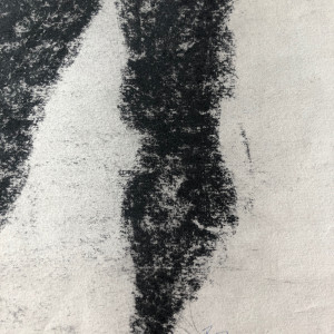 Charcoal Female Silhouette by Frank J Bette 