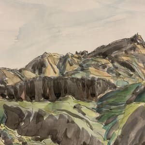 Red Bush Black Peak by Frank J Bette 