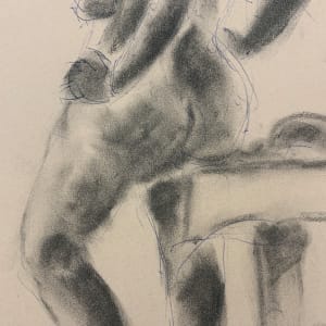 Nude Sitting on Table by Frank J Bette 