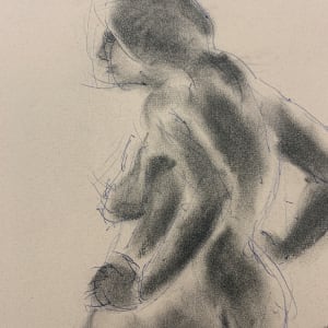 Nude Sitting on Table by Frank J Bette 