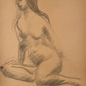 Female Nude Looking Down by Frank J Bette