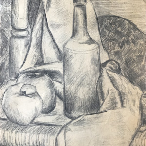 Two Apple Still Life Study by Frank J Bette