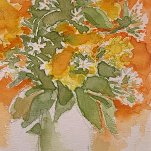 "Yellow & Orange Floral 1" by Unknown 