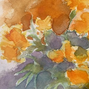 "Yellow & Orange Floral 10" by Unknown 