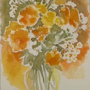 "Yellow & Orange Floral 8" by Unknown
