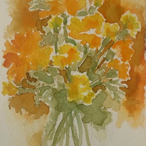 "Yellow & Orange Floral 9" by Unknown