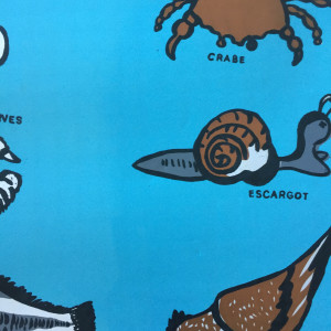 Vintage French Food Silkscreen "Croissance Entretien" 