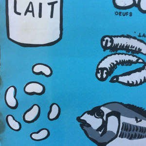 Vintage French Food Silkscreen "Croissance Entretien" 