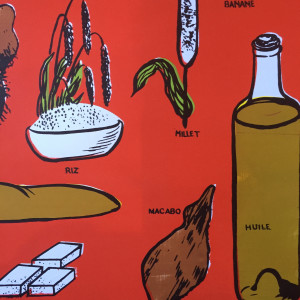 Vintage French Food Silkscreen "Force Energie" 