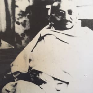 Gandhi in Downing St., London, Enland 