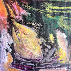 Red at Top Abstract by Gloria Dudfield 
