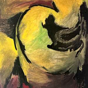 Yellow Purple Figure by Gloria Dudfield 