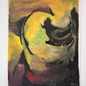 Yellow Purple Figure by Gloria Dudfield 