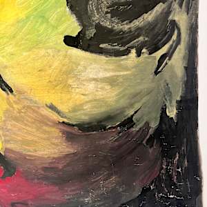 Yellow Purple Figure by Gloria Dudfield 